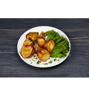 Картопля печена з салом, 200 г. Картопля печена з салом, 200 г.